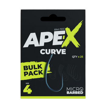 Крючки Ridge Monkey Ape-X Curve Barbed Bulk Pack 25 шт size 4