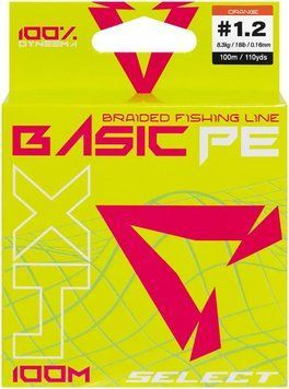 Шнур Select Basic PE Orange 100m #1.2/0.16mm 18lb/8.3kg