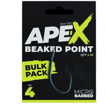 Крючки Ridge Monkey Ape-X Beaked Point Barbed Bulk Pack 25 шт. size 4