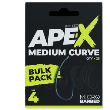 Крючки Ridge Monkey Ape-X Medium Curve Barbed Bulk Pack 25 шт size 4