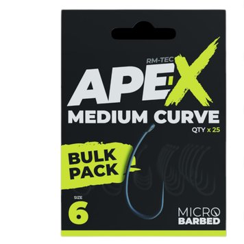 Крючки Ridge Monkey Ape-X Medium Curve Barbed Bulk Pack 25 шт size 6