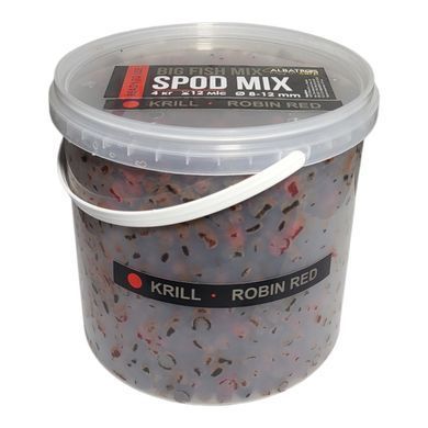 Пеллетс Ready Spod Mix BIG FISH Krill- Robin Red 8-12 мм Albatros oncarp&reg;