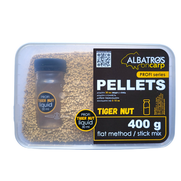 Набор PROFI TIGER NUT пеллетс флет-метод 400 g + ликвид ALBATROS oncarp®