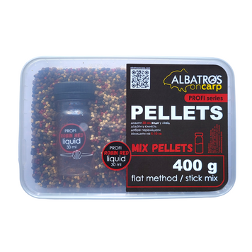Набор ROBIN RED пеллетс флет-метод 400 g + ликвид ALBATROS oncarp®
